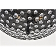 Living District Taye 4-Light Metal & Crystal Flush Mount in Matte Black/Clear