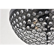 Living District Taye 4-Light Metal & Crystal Flush Mount in Matte Black/Clear