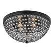 Living District Taye 4-Light Metal & Crystal Flush Mount in Matte Black/Clear