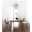 Living District Kora 3-Light Mid-Century Metal Pendant in Brass and Clear