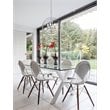 Living District Wallace 4-Light Mid-Century Metal Pendant in Chrome and Clear