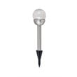 Living District Allium 4-Pack Glass Outdoor LED Pathway Light in Silver
