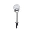 Living District Allium 4-Pack Glass Outdoor LED Pathway Light in Silver
