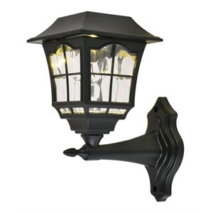 living district oberon 4-pack plastic outdoor led pathway light in black
