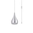 Living District Nora 1-Light Mid-Century Aluminum Pendant in Burnished Nickel