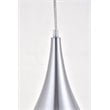 Living District Nora 1-Light Mid-Century Aluminum Pendant in Burnished Nickel