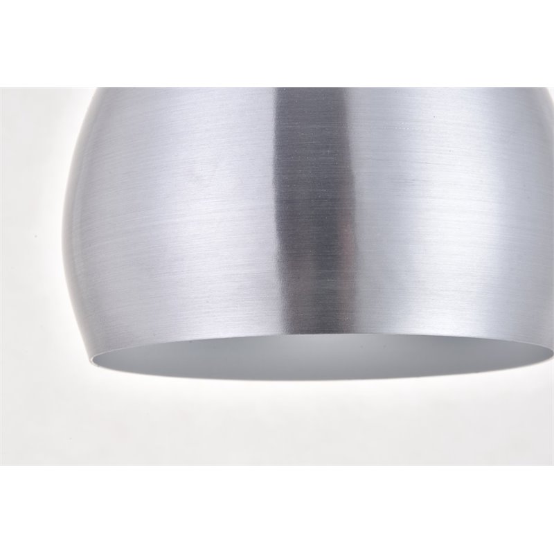 Living District Nora 1-Light Mid-Century Aluminum Pendant in Burnished Nickel