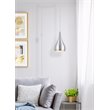 Living District Nora 1-Light Mid-Century Aluminum Pendant in Burnished Nickel