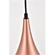 Living District Nora 1-Light Mid-Century Aluminum Pendant in Honey Gold