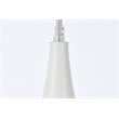 Living District Nora 1-Light Mid-Century Aluminum Pendant in White