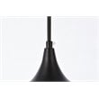 Living District Nora 1-Light Mid-Century Aluminum Pendant in Black Finish