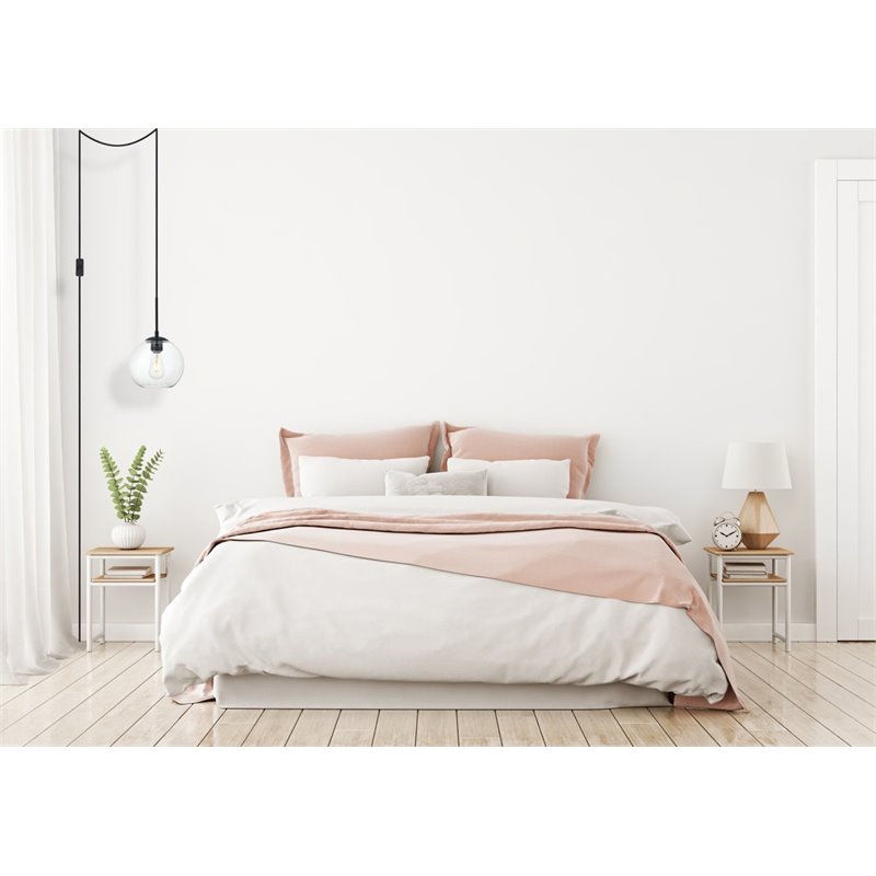 Living District Baxter 1-Light Mid-Century Metal Pendant in Black