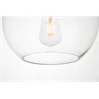 Living District Baxter 1-Light Mid-Century Metal Pendant in Black