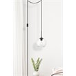 Living District Baxter 1-Light Mid-Century Metal Pendant in Black