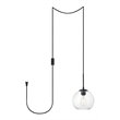 Living District Baxter 1-Light Mid-Century Metal Pendant in Black