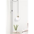 Living District Baxter 1-Light Mid-Century Metal Pendant in Brass
