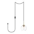 Living District Baxter 1-Light Mid-Century Metal Pendant in Brass