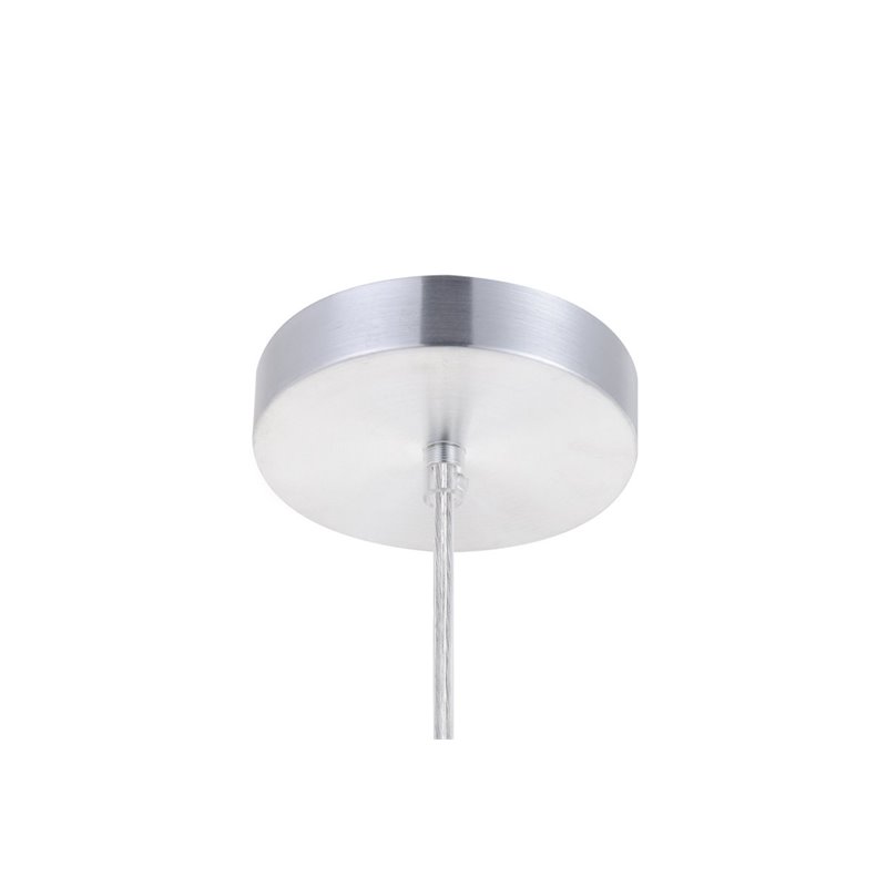 Living District Nora 1-Light Modern Aluminum Pendant in White