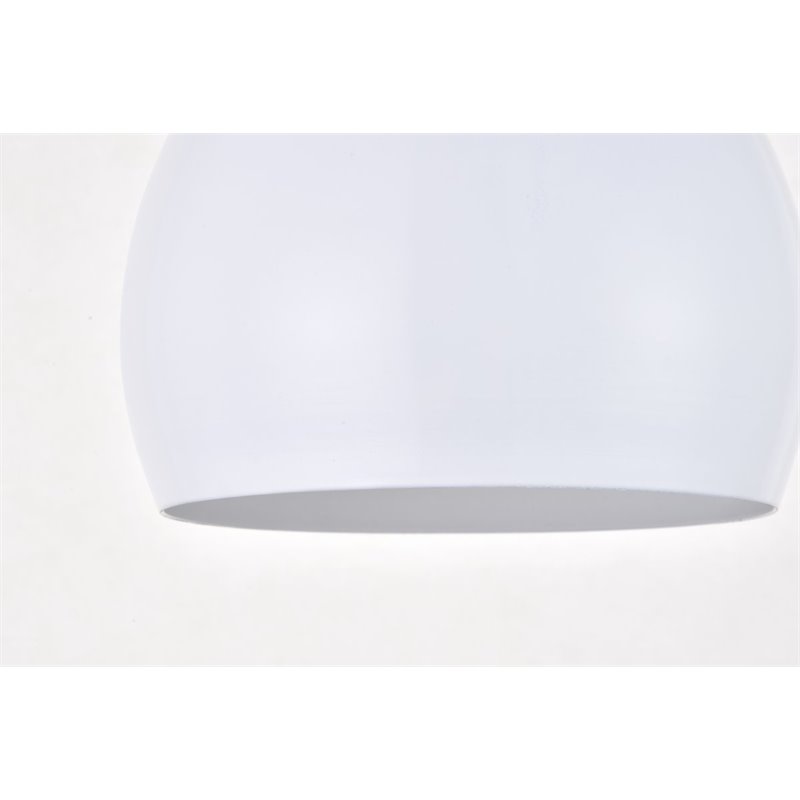 Living District Nora 1-Light Modern Aluminum Pendant in White