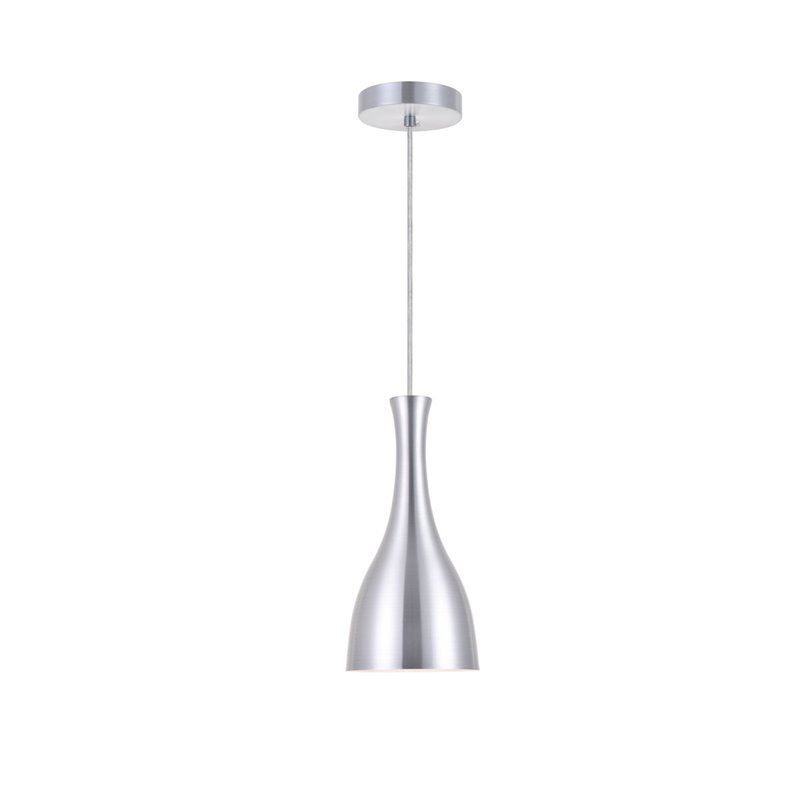 Living District Aiken 1-Light Modern Aluminum Pendant in Burnished Nickel