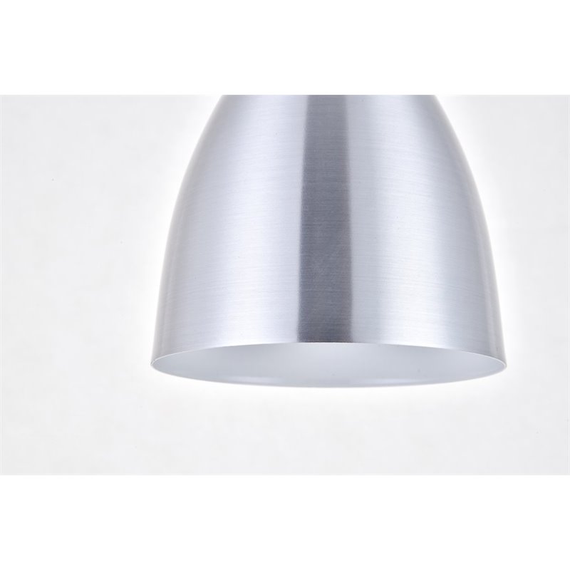 Living District Aiken 1-Light Modern Aluminum Pendant in Burnished Nickel