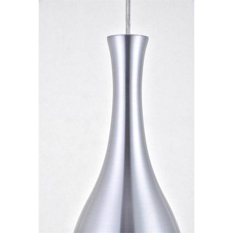 Living District Aiken 1-Light Modern Aluminum Pendant in Burnished Nickel