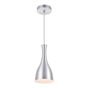 Living District Aiken 1-Light Modern Aluminum Pendant in Burnished Nickel