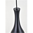 Living District Aiken 1-Light Modern Aluminum Pendant in Black