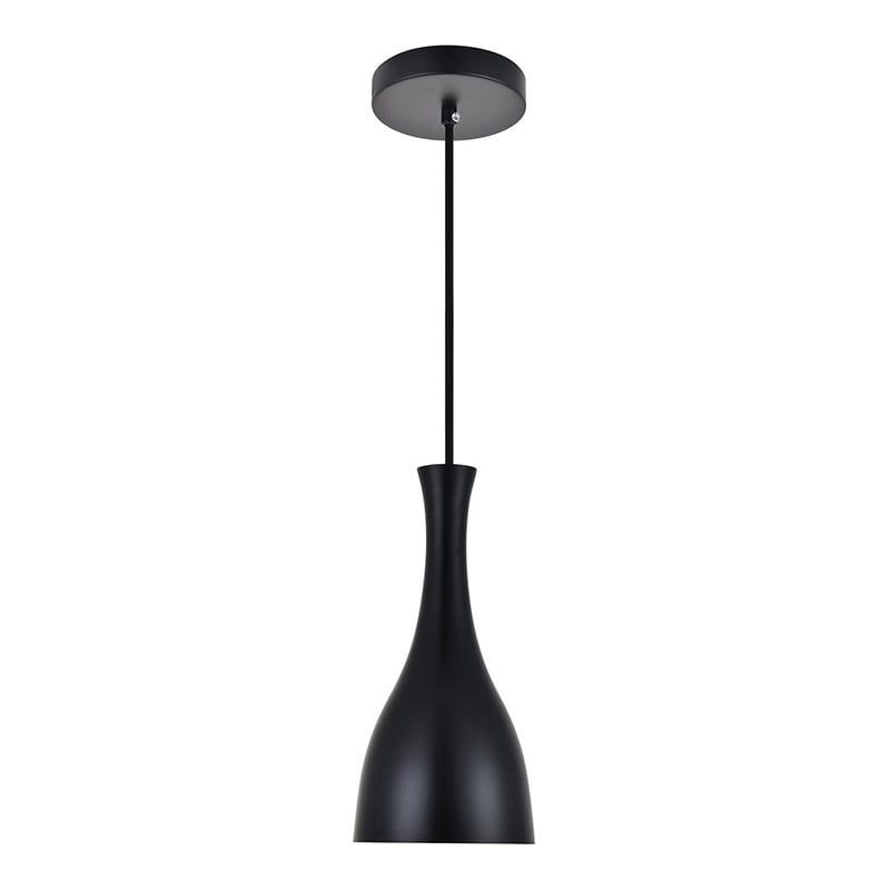Living District Aiken 1-Light Modern Aluminum Pendant in Black
