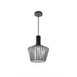 Living District Ronnie 1-Light Modern Metal Pendant in Black Finish