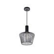 Living District Ronnie 1-Light Modern Metal Pendant in Black Finish