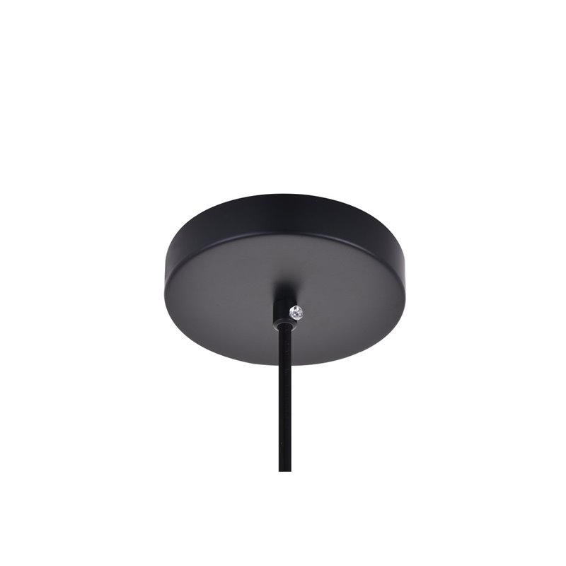 Living District Ronnie 1-Light Modern Metal Pendant in Black Finish