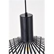 Living District Ronnie 1-Light Modern Metal Pendant in Black Finish