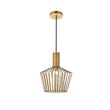 Living District Ronnie 1-Light Modern Metal Pendant in Brass