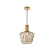 Living District Ronnie 1-Light Modern Metal Pendant in Brass