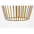 Living District Ronnie 1-Light Modern Metal Pendant in Brass