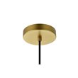 Living District Ronnie 1-Light Modern Metal Pendant in Brass
