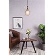 Living District Miya 1-Light Modern Metal Pendant in Brass Finish