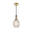 Living District Miya 1-Light Modern Metal Pendant in Brass Finish