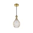 Living District Miya 1-Light Modern Metal Pendant in Brass Finish