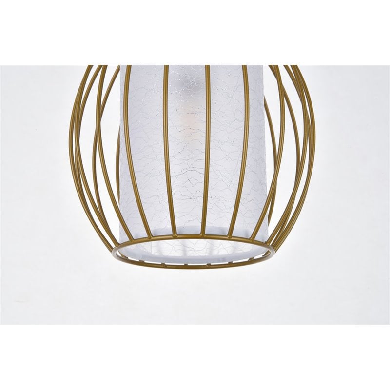Living District Miya 1-Light Modern Metal Pendant in Brass Finish