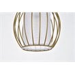 Living District Miya 1-Light Modern Metal Pendant in Brass Finish