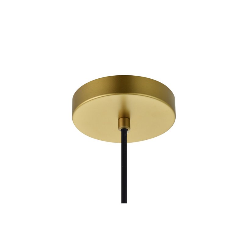 Living District Miya 1-Light Modern Metal Pendant in Brass Finish