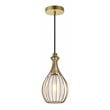 Living District Miya 1-Light Modern Metal Pendant in Brass Finish