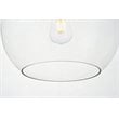 Living District Baxter 1-Light Mid-Century Metal Pendant in Brass Finish