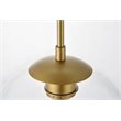 Living District Baxter 1-Light Mid-Century Metal Pendant in Brass Finish