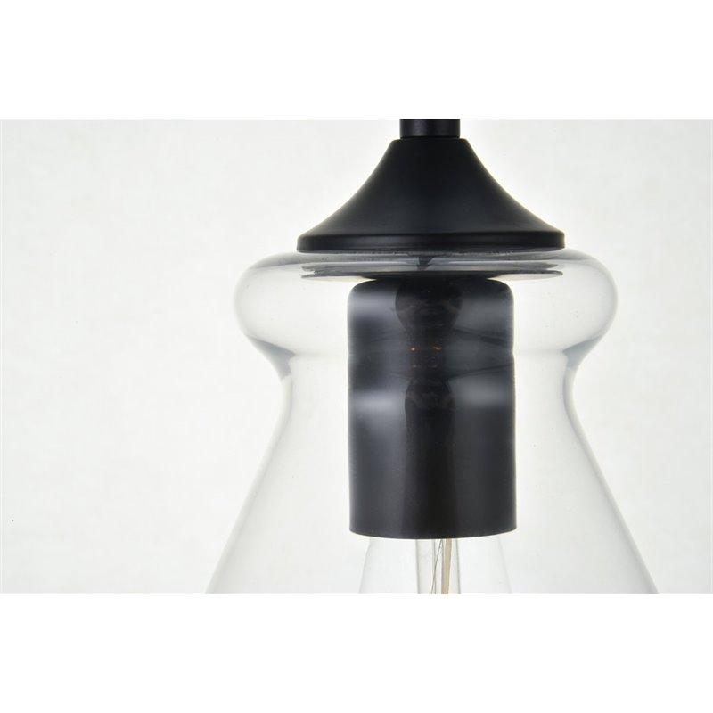 Living District Destry 1-Light Mid-Century Metal Pendant - Black Finish