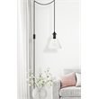 Living District Destry 1-Light Mid-Century Metal Pendant - Black Finish