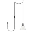 Living District Destry 1-Light Mid-Century Metal Pendant - Black Finish