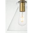 Living District Destry 1-Light Mid-Century Metal Pendant in Brass